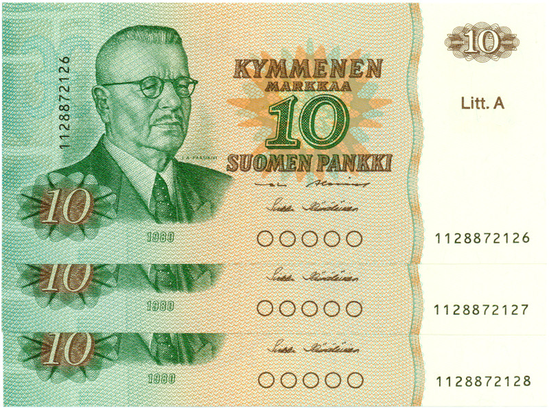 10 Markkaa 1980 Litt.A 112887212X